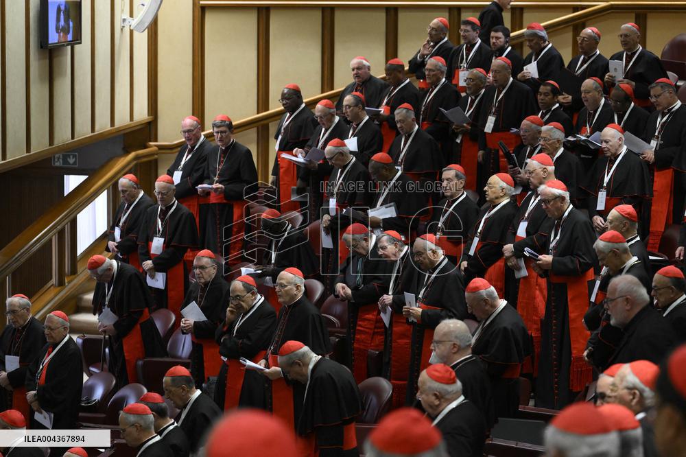 Cardinals At Congregation Meeting To Prepare The Conclave - Vatican