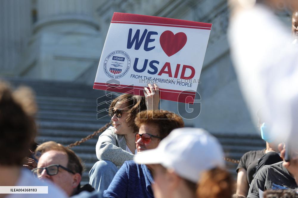 Democrat Sit-in at Capitol Against Trump Budget Plan - Washington
