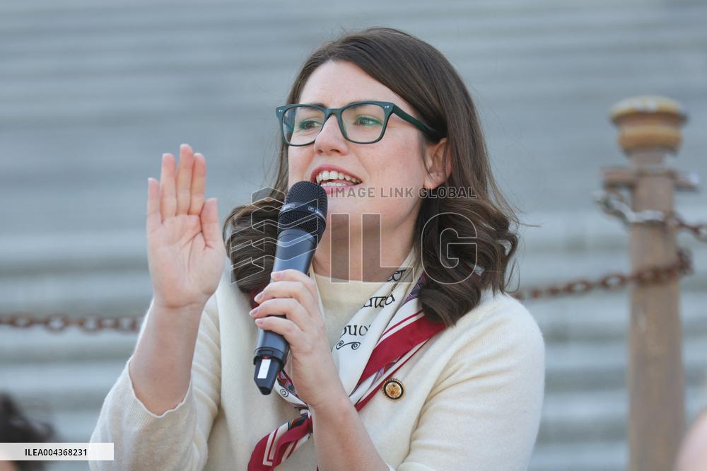 Democrat Sit-in at Capitol Against Trump Budget Plan - Washington