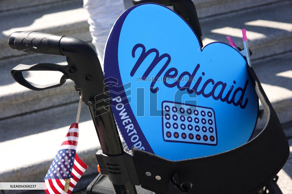 Democrat Sit-in at Capitol Against Trump Budget Plan - Washington