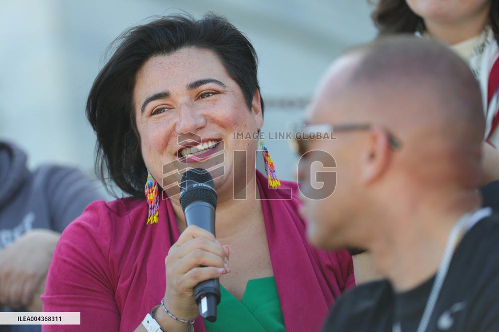 Democrat Sit-in at Capitol Against Trump Budget Plan - Washington