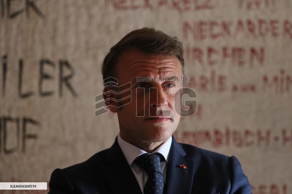 President Macron At Paris Holocaust Memorial Ahead Of Victory Day