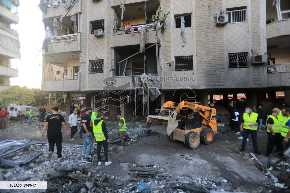 Israeli airstrike in Beirut - Lebanon