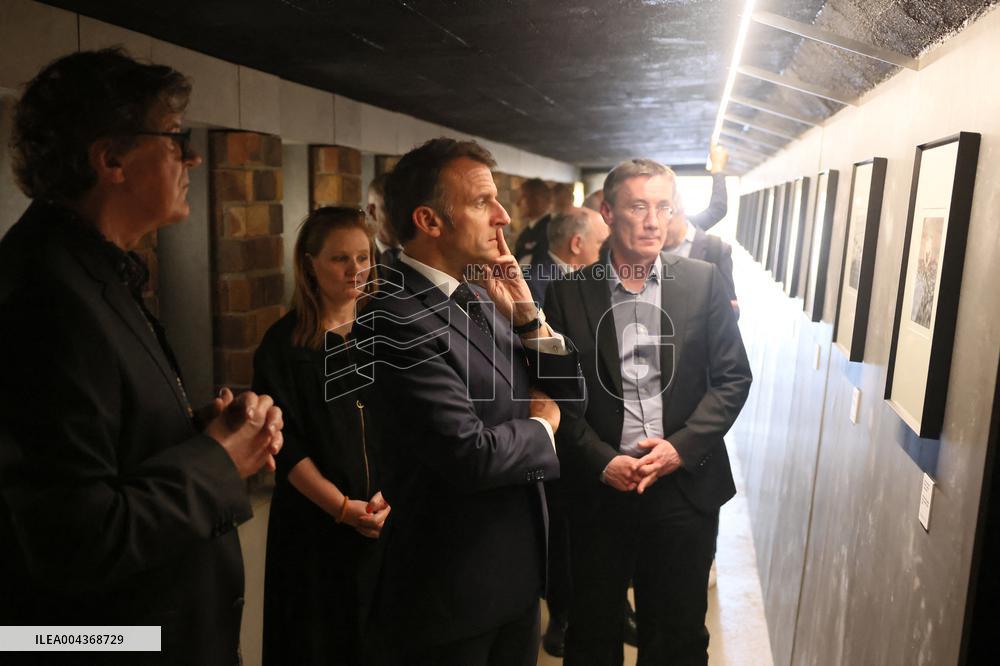President Macron At Paris Holocaust Memorial Ahead Of Victory Day