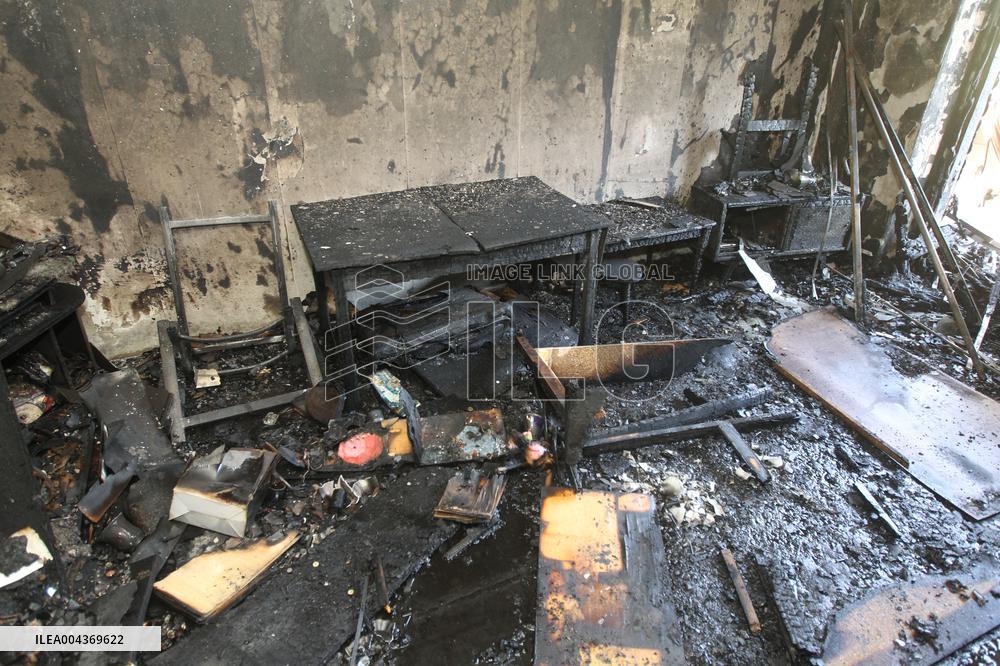 Russian drone hits apartment block in KamianskeRussian drone hits apartment block in Kamianske