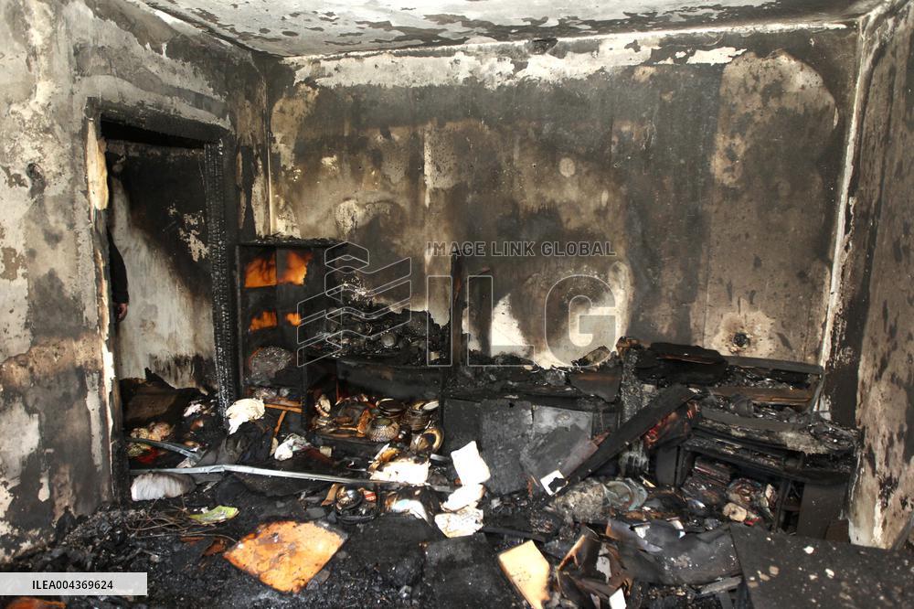 Russian drone hits apartment block in KamianskeRussian drone hits apartment block in Kamianske