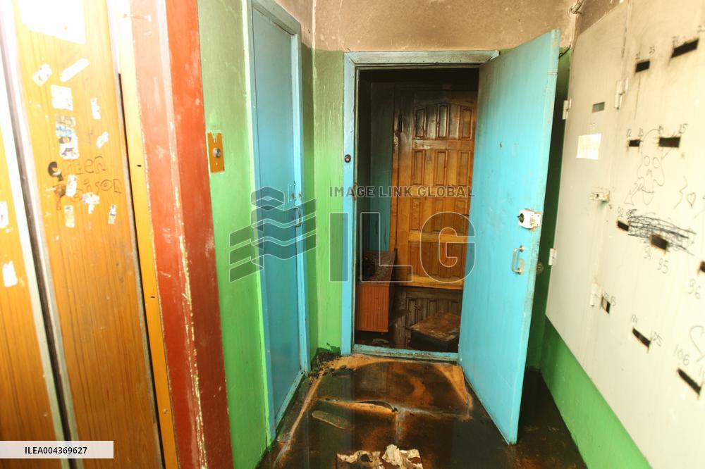 Russian drone hits apartment block in KamianskeRussian drone hits apartment block in Kamianske