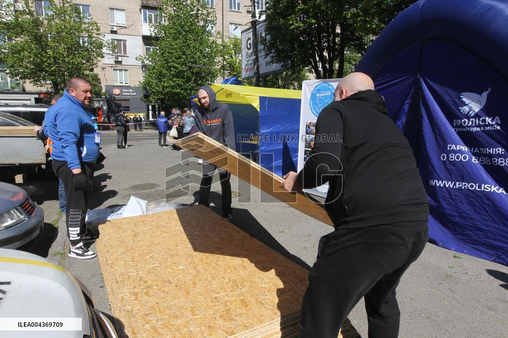 Aftermath of overnight Russian shelling of Dnipro