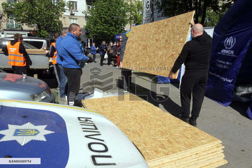 Aftermath of overnight Russian shelling of Dnipro