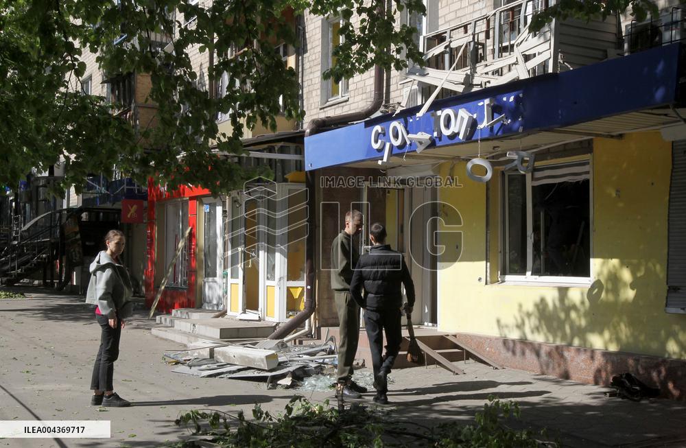 Aftermath of overnight Russian shelling of Dnipro