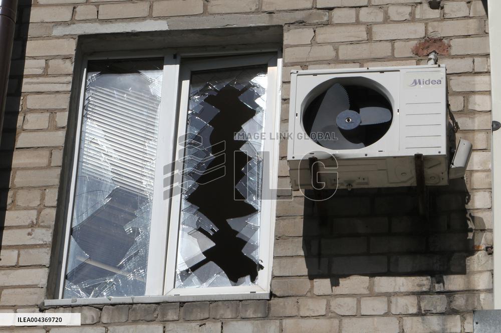 Aftermath of overnight Russian shelling of Dnipro