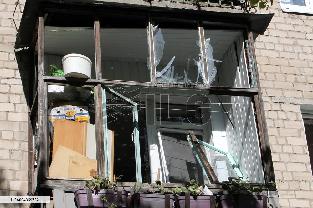 Aftermath of overnight Russian shelling of Dnipro