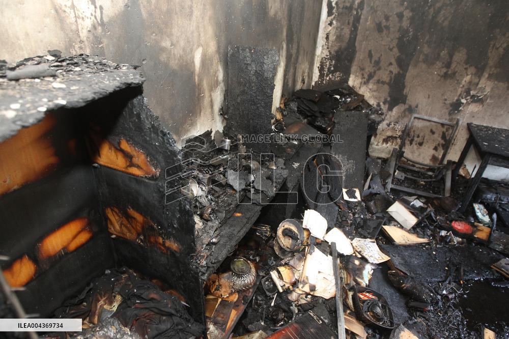 Russian drone hits apartment block in KamianskeRussian drone hits apartment block in Kamianske