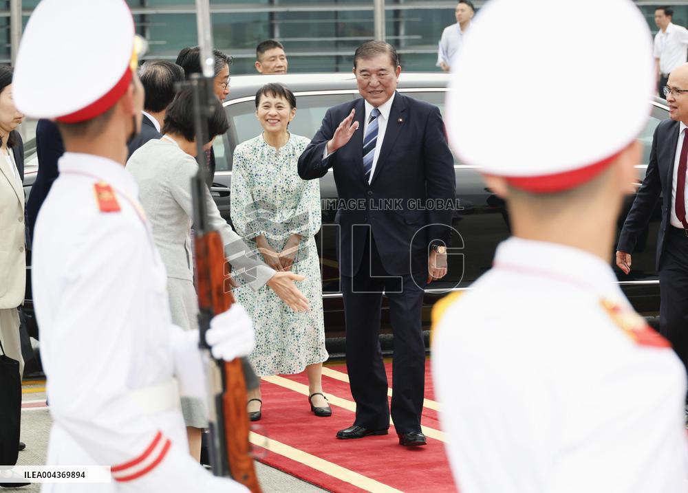 Japan PM Ishiba leaves Hanoi