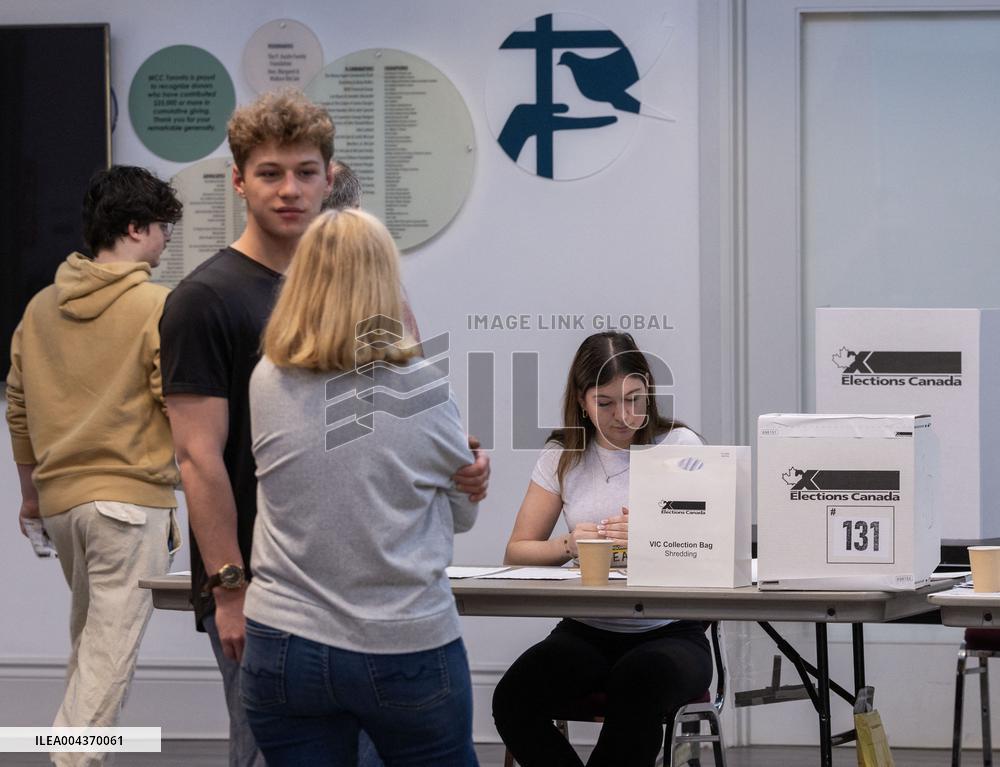 Voting Election Day in Canada