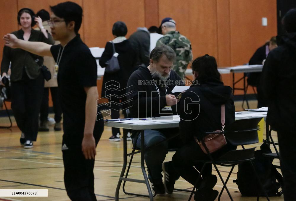 Voting Election Day in Canada