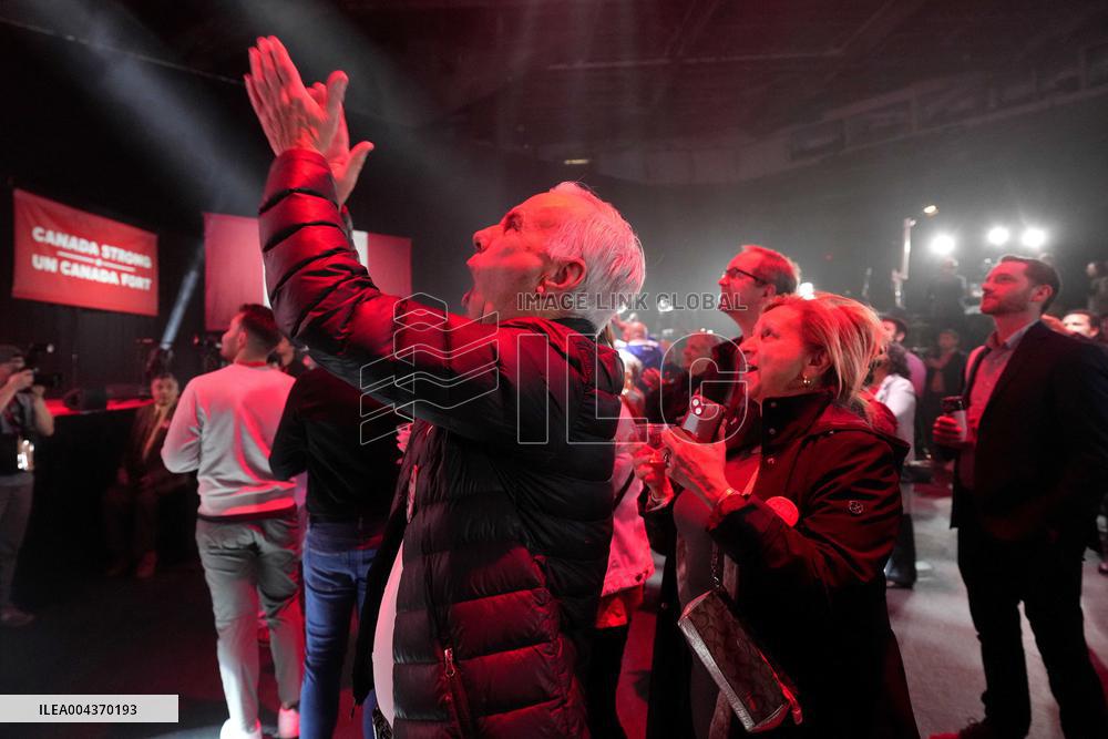 Supporters during Election Day in Canada