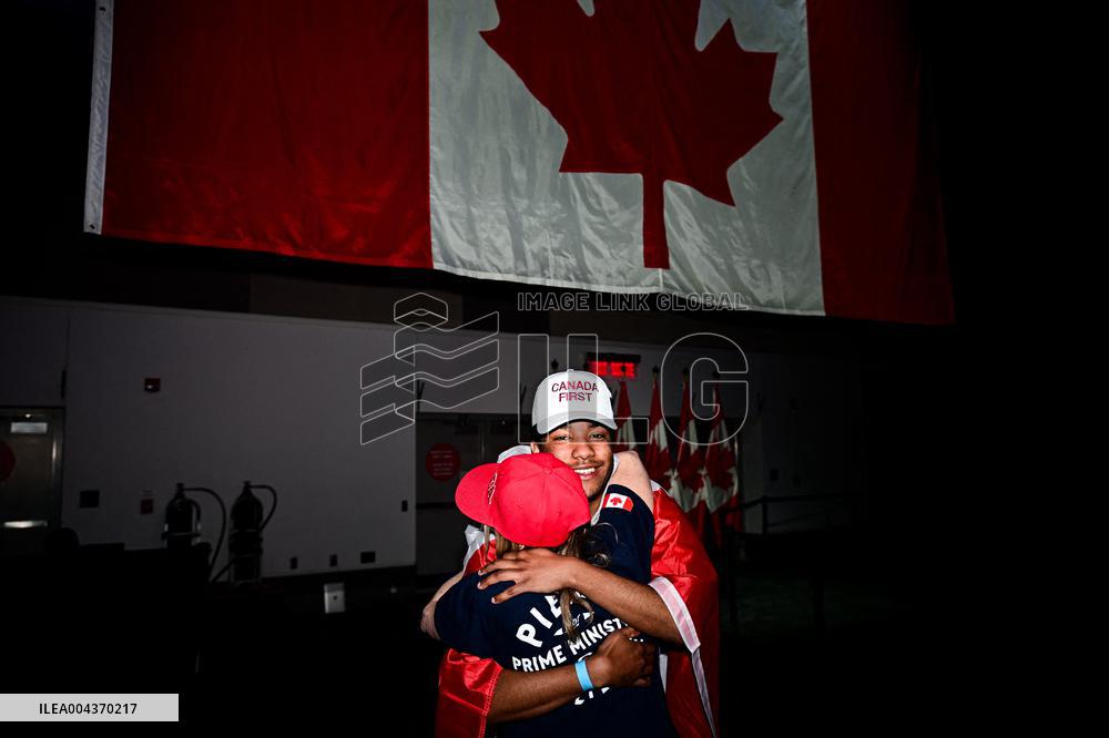 Supporters during Election Day in Canada