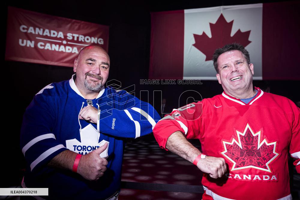 Supporters during Election Day in Canada
