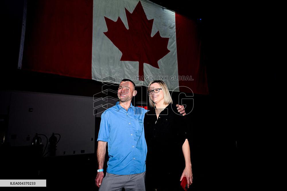 Supporters during Election Day in Canada