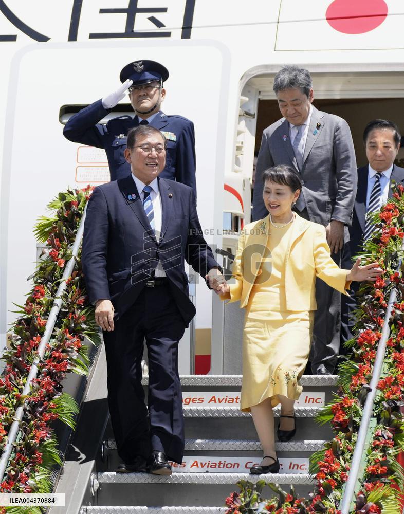 Japan PM Ishiba arrives in Manila