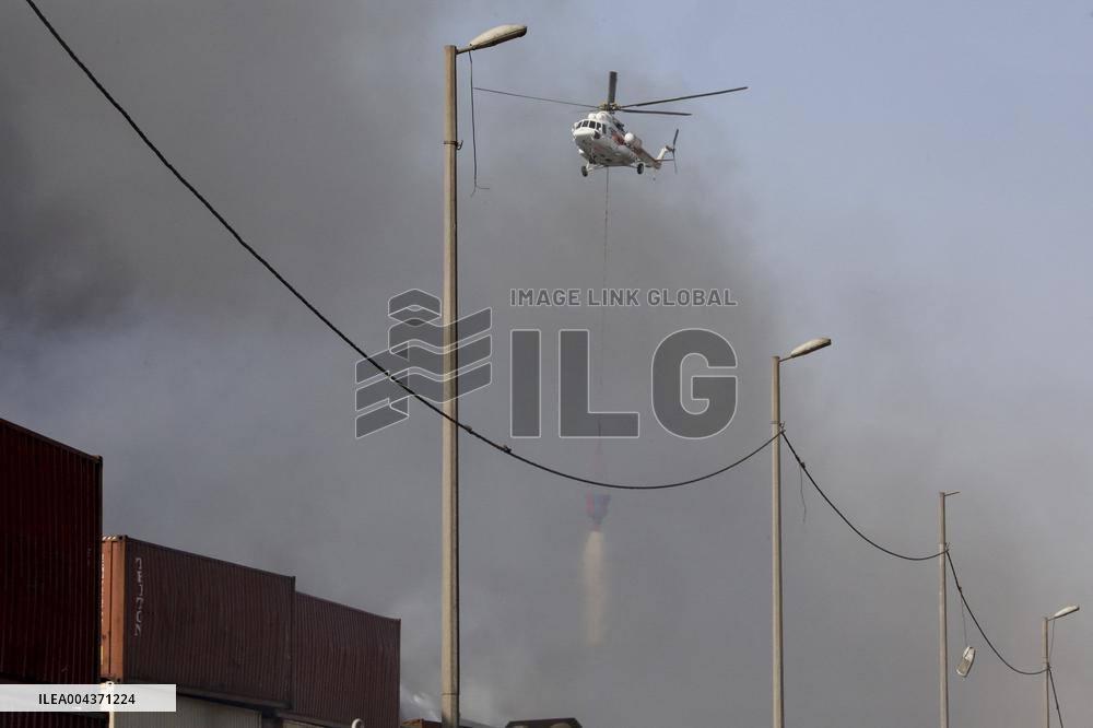 Explosion At Rajaie Port In Bandar Abbas - Iran