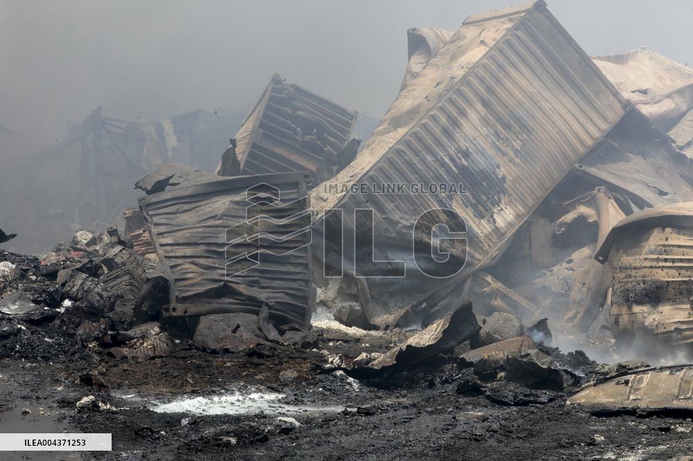 Explosion At Rajaie Port In Bandar Abbas - Iran