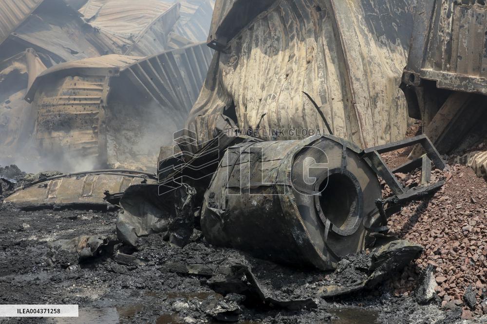 Explosion At Rajaie Port In Bandar Abbas - Iran