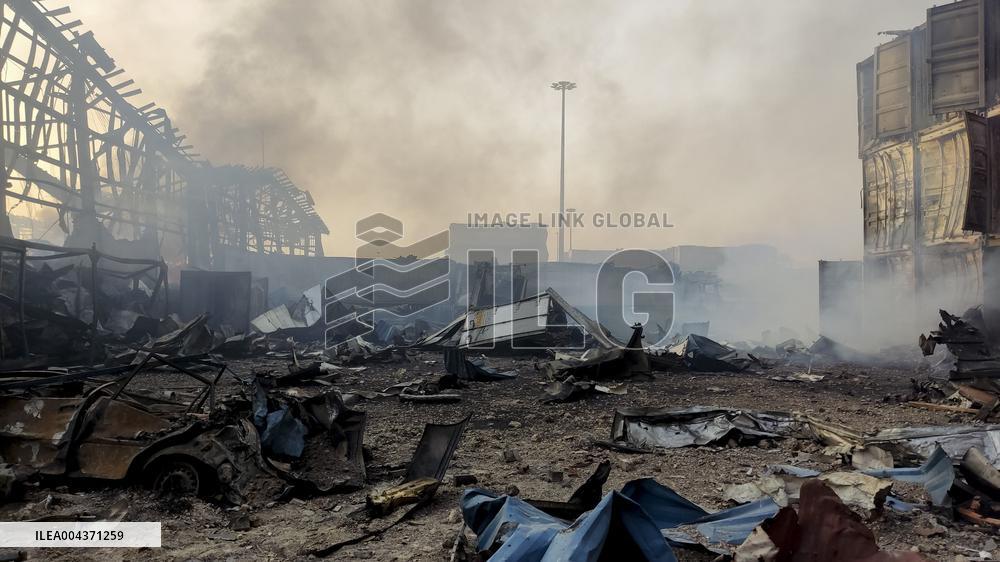 Explosion At Rajaie Port In Bandar Abbas - Iran