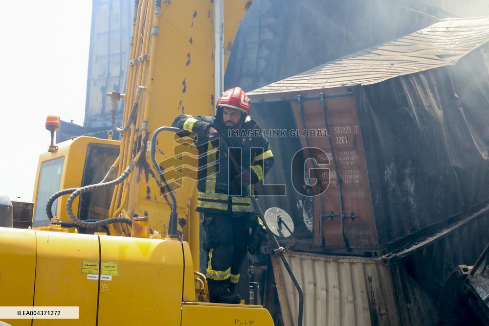 Explosion At Rajaie Port In Bandar Abbas - Iran