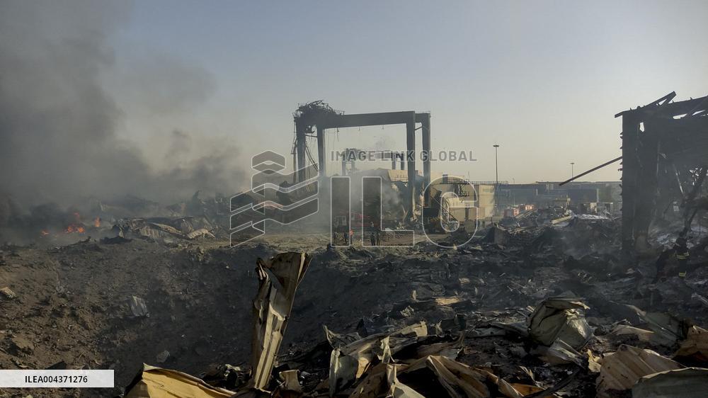 Explosion At Rajaie Port In Bandar Abbas - Iran