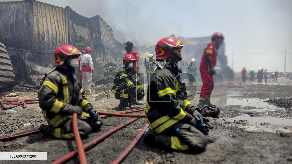 Explosion At Rajaie Port In Bandar Abbas - Iran