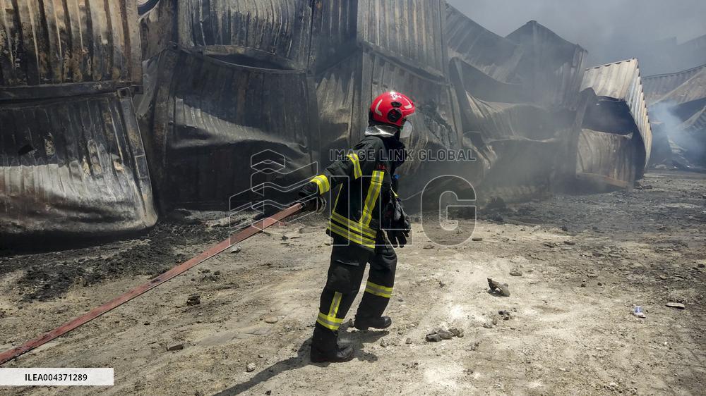 Explosion At Rajaie Port In Bandar Abbas - Iran