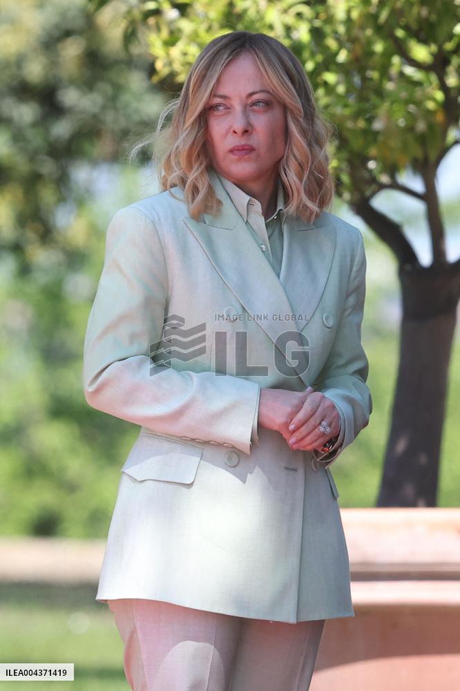 Giorgia Meloni receives Turkey President Erdogan at Villa Pamphili - Rome