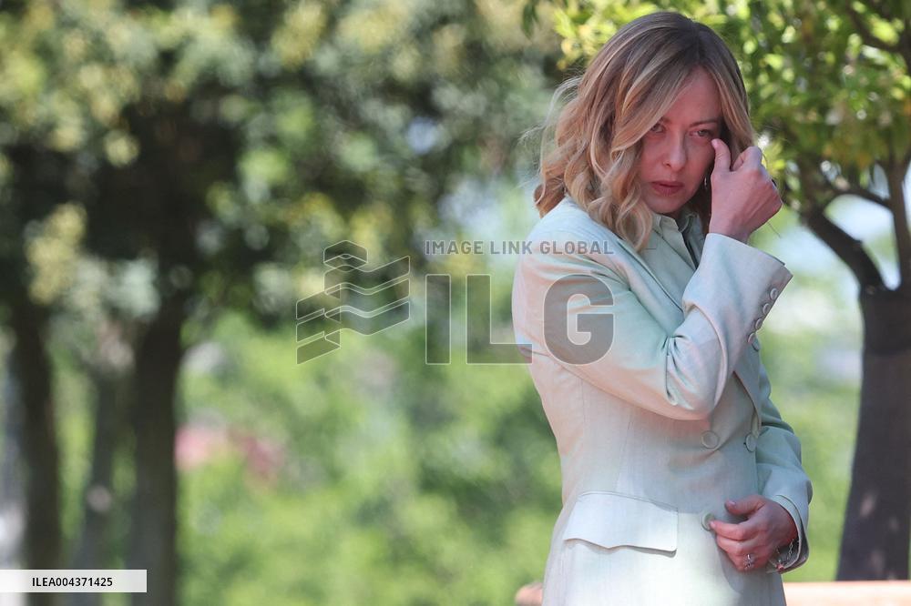 Giorgia Meloni receives Turkey President Erdogan at Villa Pamphili - Rome