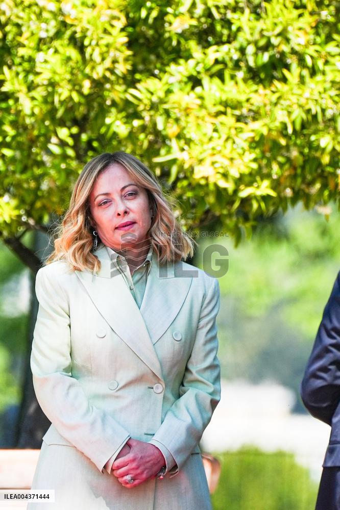 Giorgia Meloni receives Turkey President Erdogan at Villa Pamphili - Rome