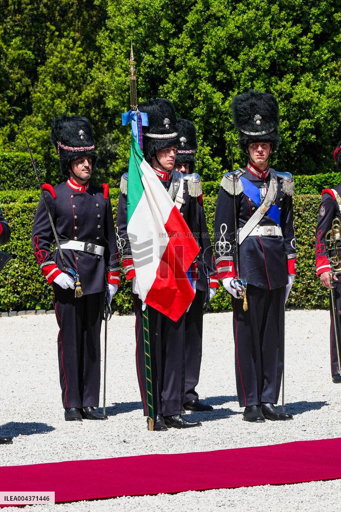 Giorgia Meloni receives Turkey President Erdogan at Villa Pamphili - Rome