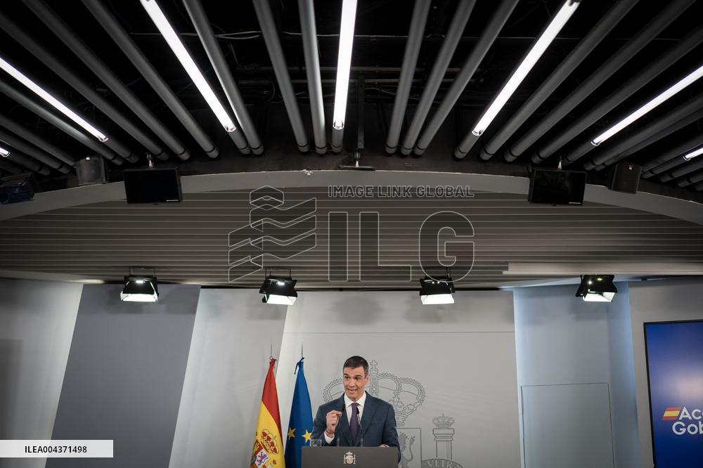 Sanchez Addresses Media on Iberian Blackout Response - Madrid