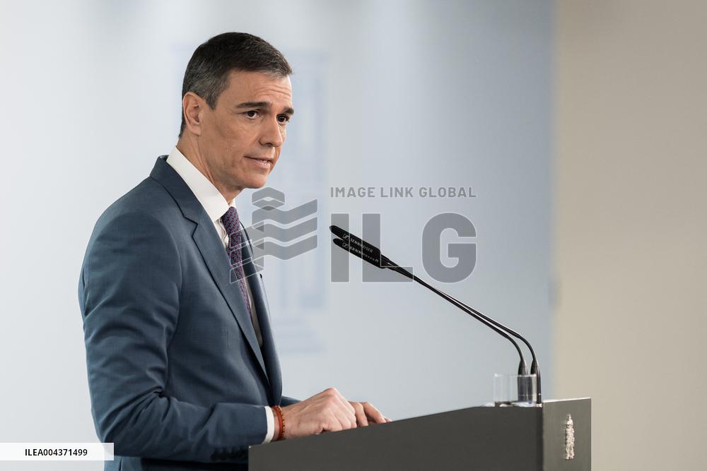 Sanchez Addresses Media on Iberian Blackout Response - Madrid