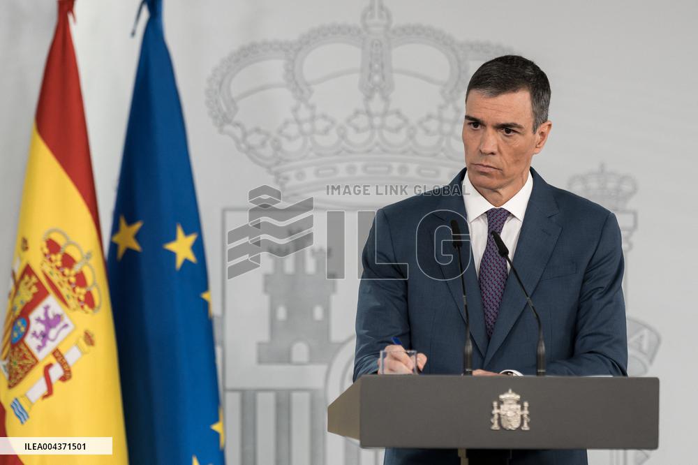 Sanchez Addresses Media on Iberian Blackout Response - Madrid