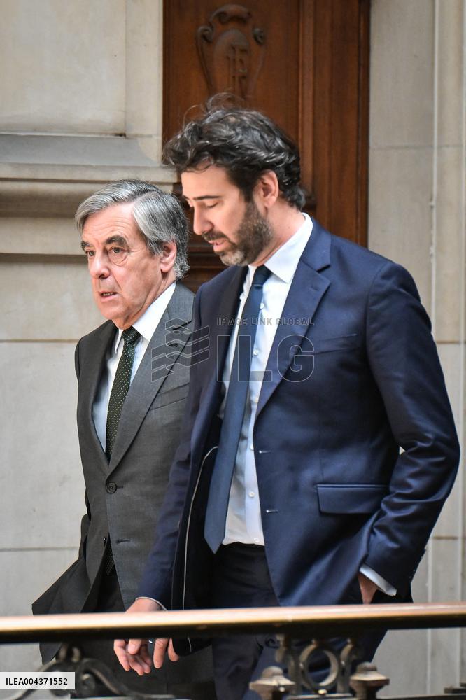 Francois Fillon trial in Paris - FA