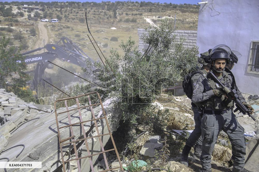 Israeli Occupying Forces Demolish Palestinian Homes - Hebron