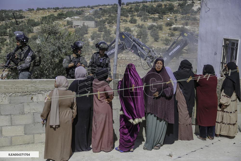 Israeli Occupying Forces Demolish Palestinian Homes - Hebron