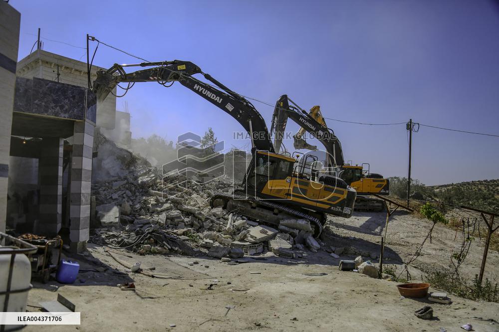 Israeli Occupying Forces Demolish Palestinian Homes - Hebron