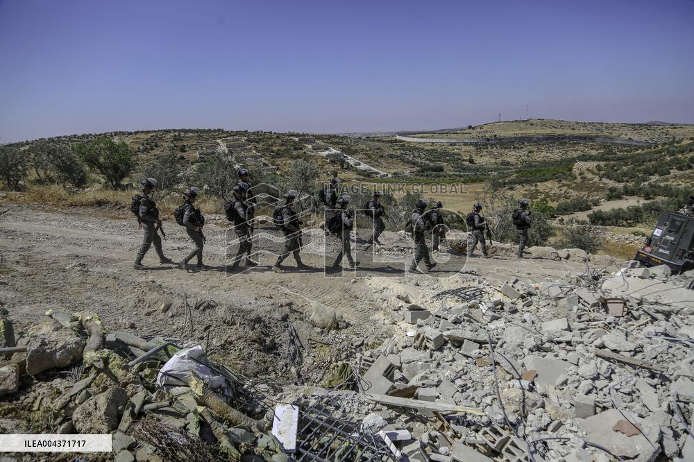 Israeli Occupying Forces Demolish Palestinian Homes - Hebron