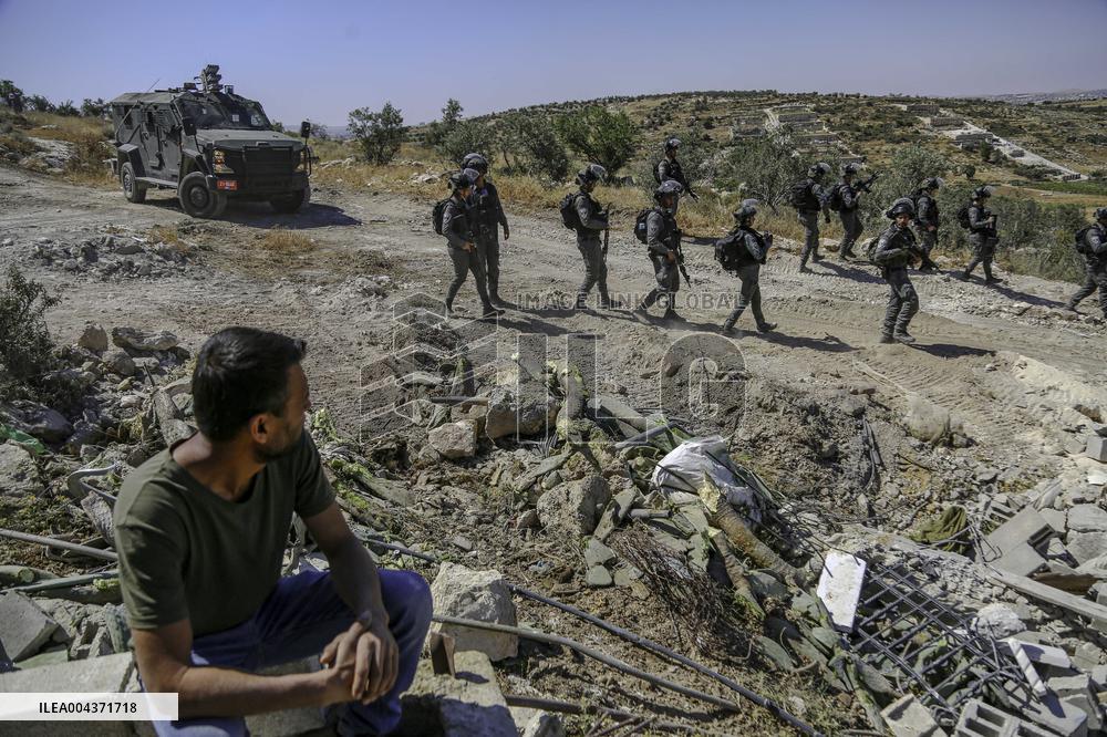 Israeli Occupying Forces Demolish Palestinian Homes - Hebron