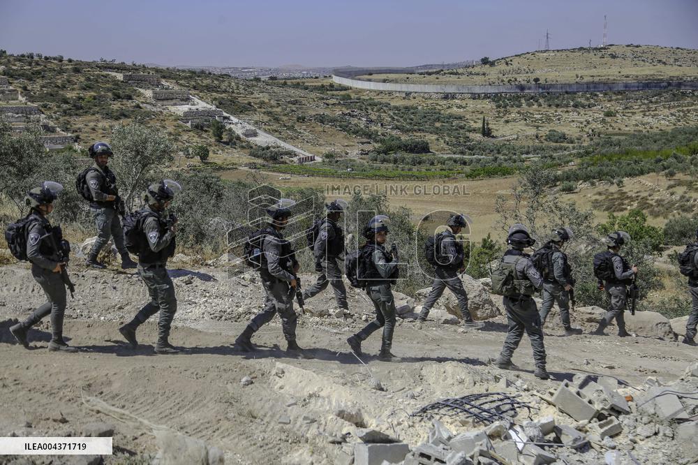 Israeli Occupying Forces Demolish Palestinian Homes - Hebron