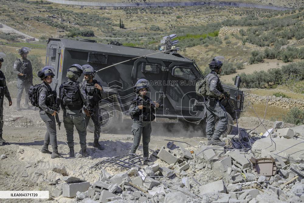 Israeli Occupying Forces Demolish Palestinian Homes - Hebron