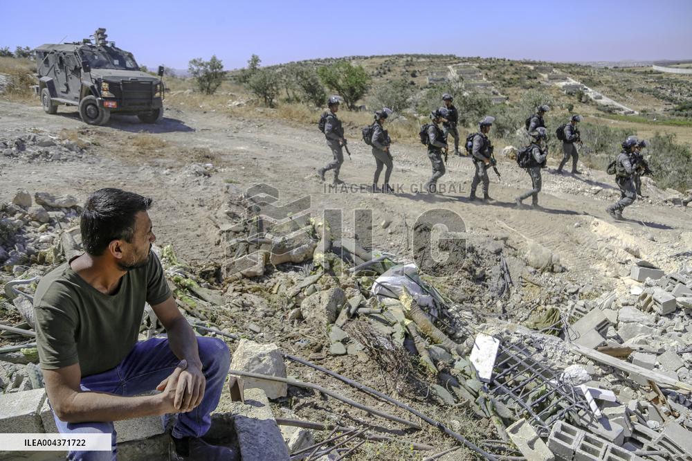 Israeli Occupying Forces Demolish Palestinian Homes - Hebron