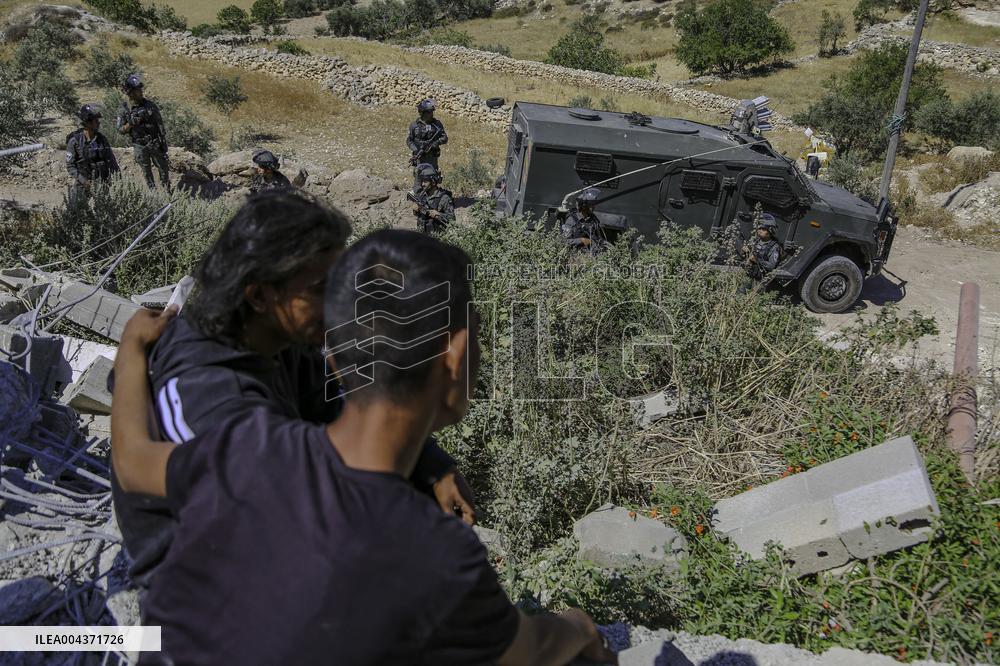 Israeli Occupying Forces Demolish Palestinian Homes - Hebron